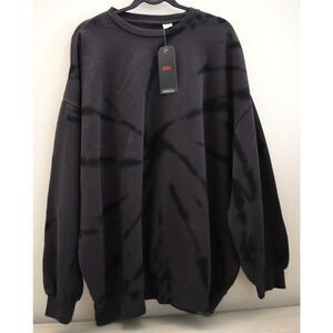 Levi's A06520003 Women's Sz L Multi Tie Dye Prism Crewneck Oversized Sweatshirt